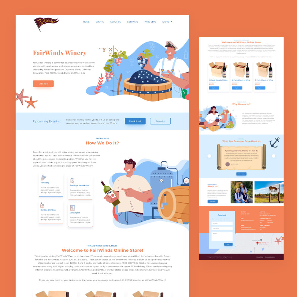 Fair Winds web design