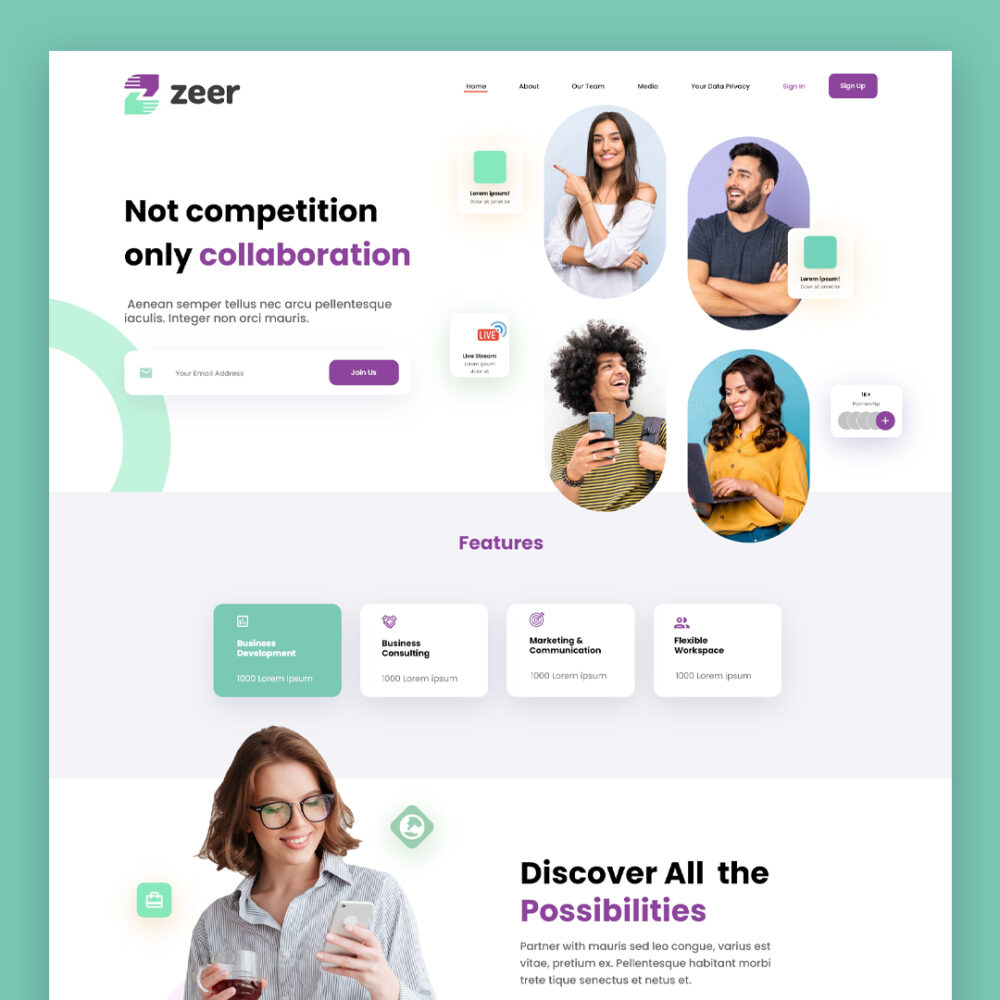 Zeer web design