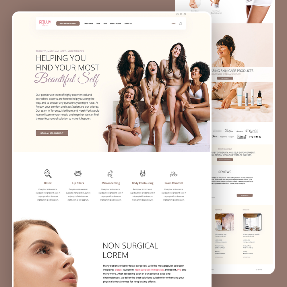 Rejuuv web design