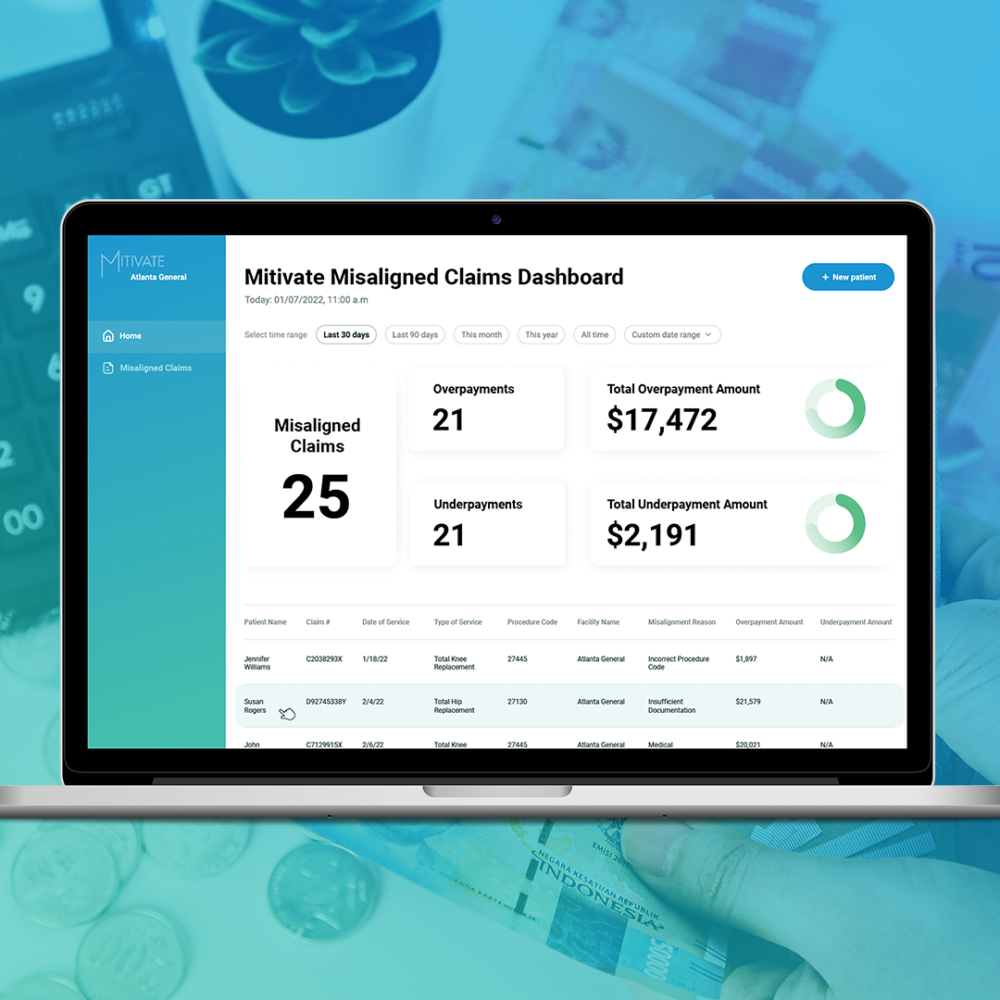 Mitivate Atlanta General Claim Admin Dashboard
