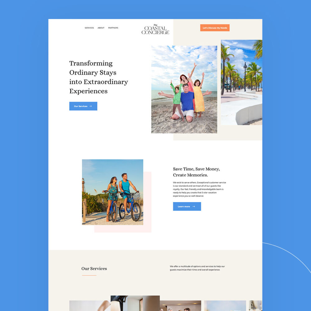 Coastal Concierge web design