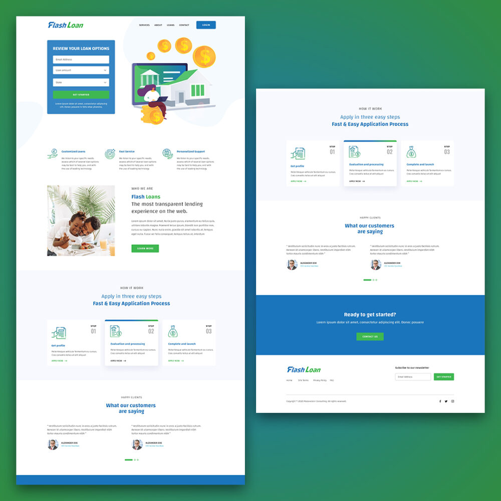 FlashLoan web design