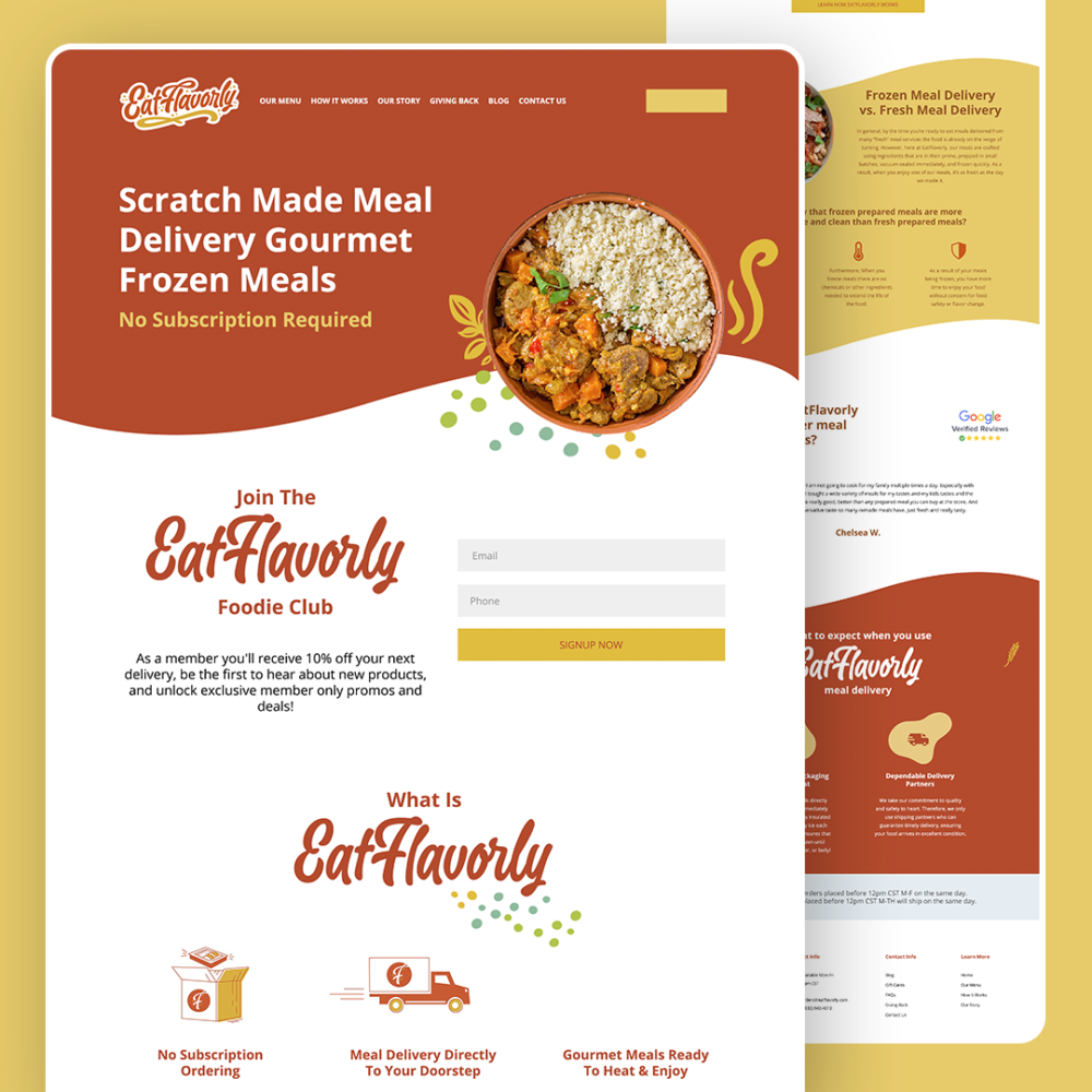 Eat Flavorly web design