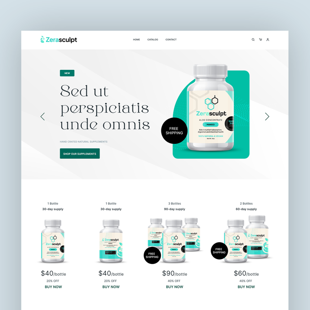 Zerasculpt web design