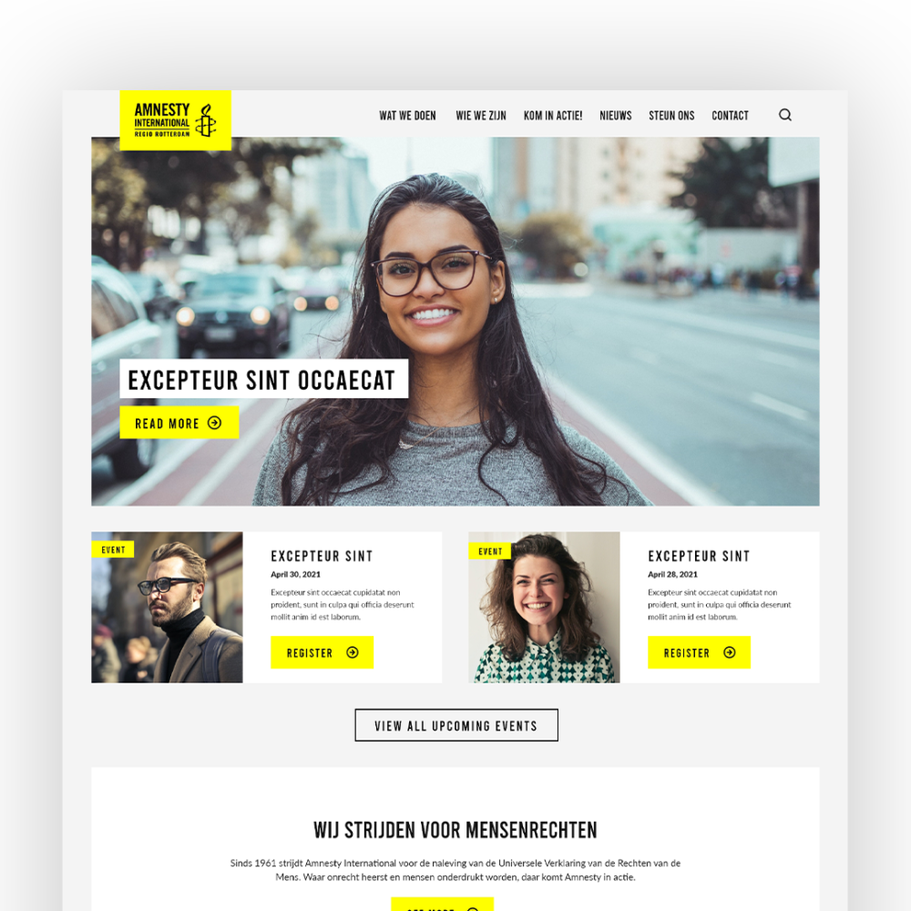 Amnesty International web design