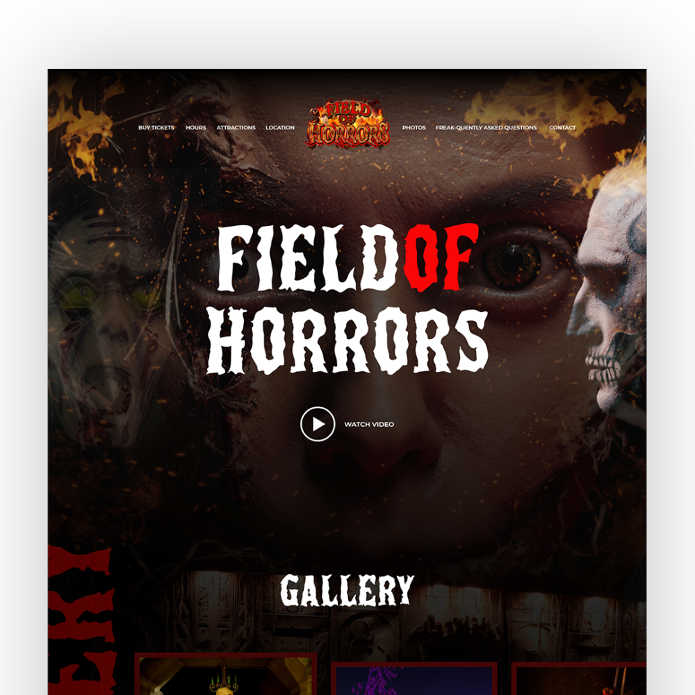 Field of Horrors web design