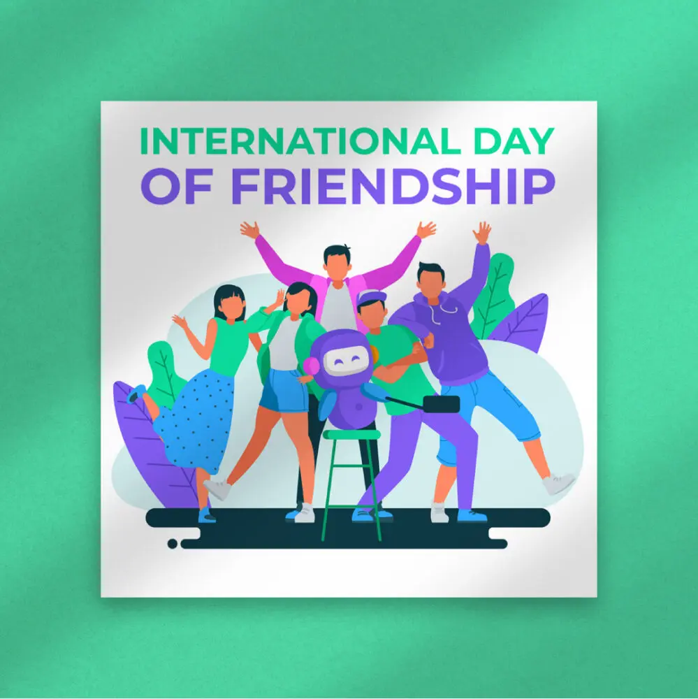 International Friendship Day social media post