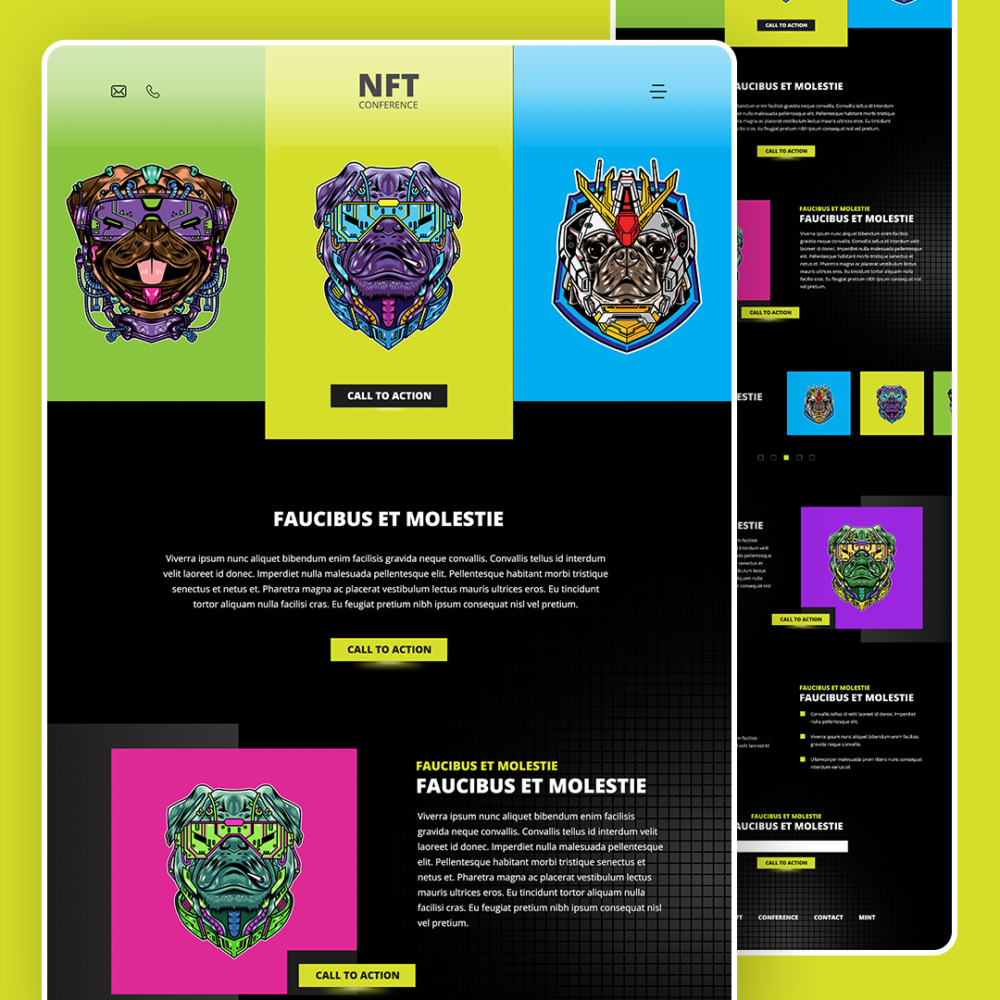 NFT Conference web design Unlimited Graphic Design Service