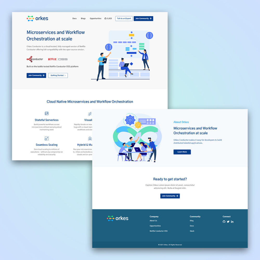Orkes web design