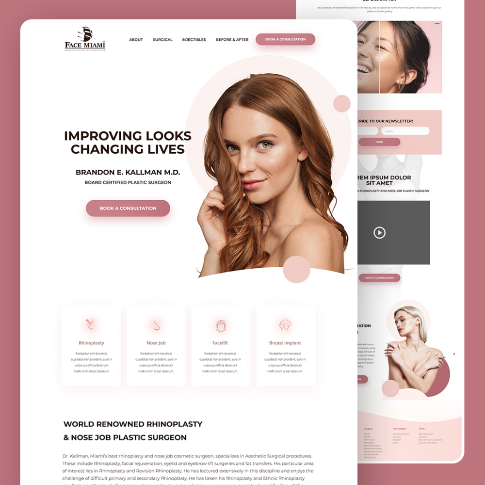 Face Miami web design