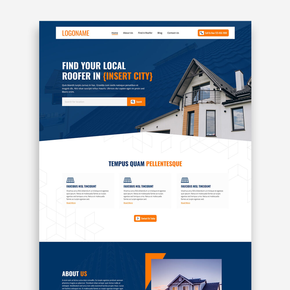 Roof web design