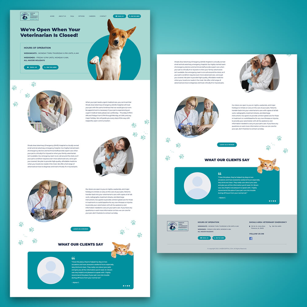 Save Hospital web design