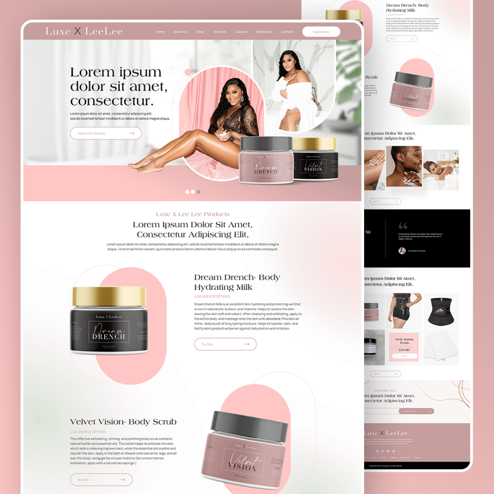 Luxe X LeeLee web design