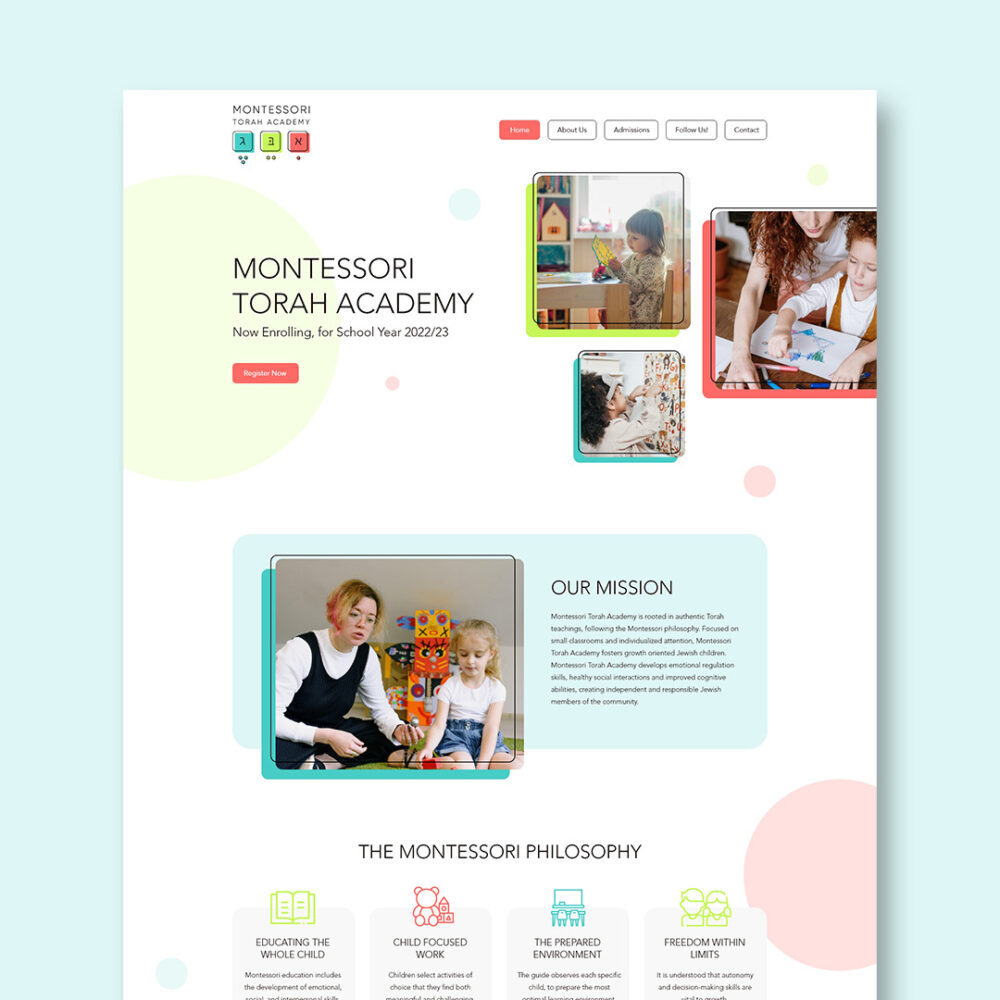 Montesorri Torah Academy web design