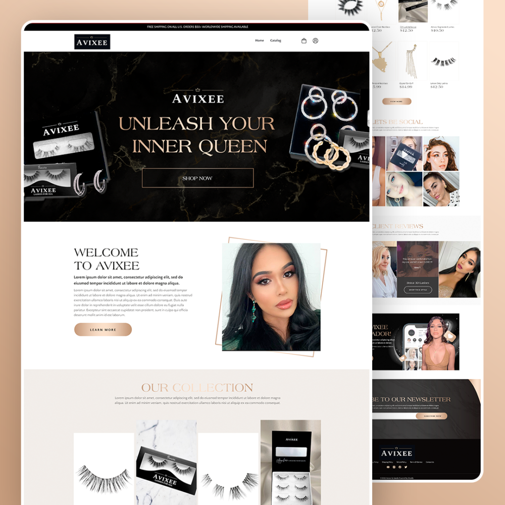 Women Accessories web design