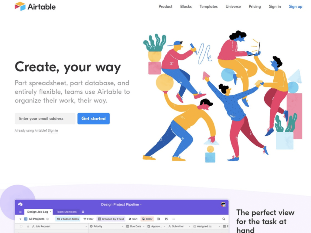 airtable homepage