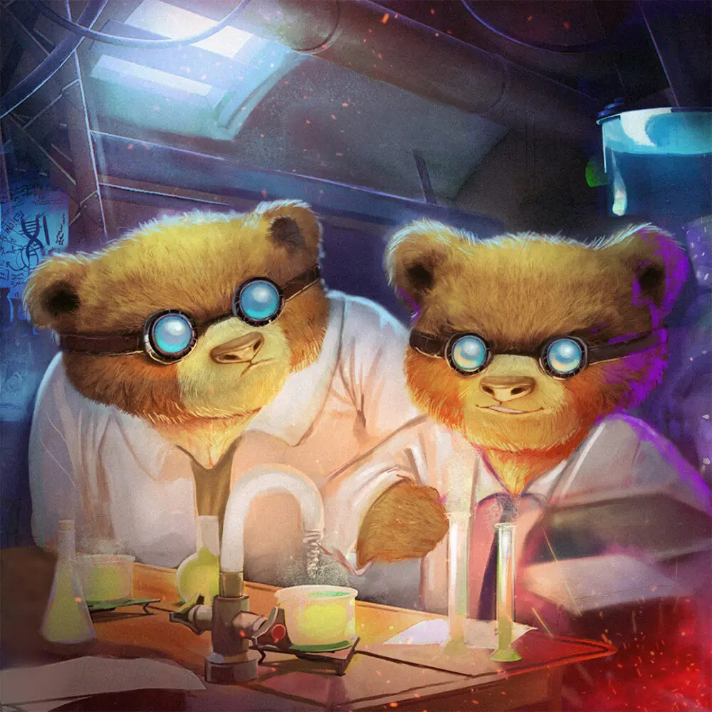 Illustrations – Scientist Teddy bears