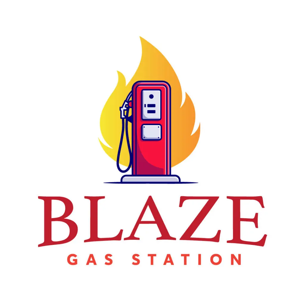 fire gas station logo example