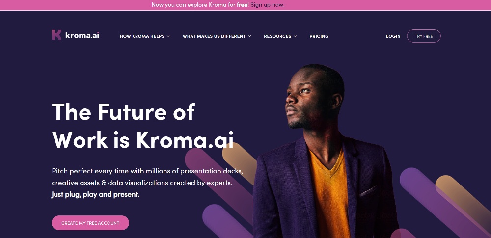 ai presentation website kroma