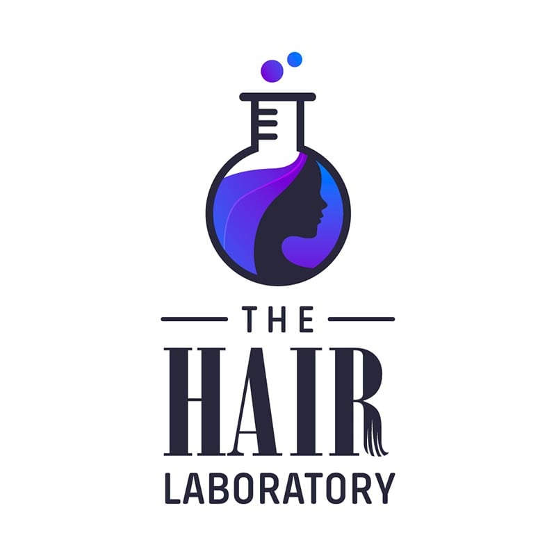 the hair laboratory creative logo