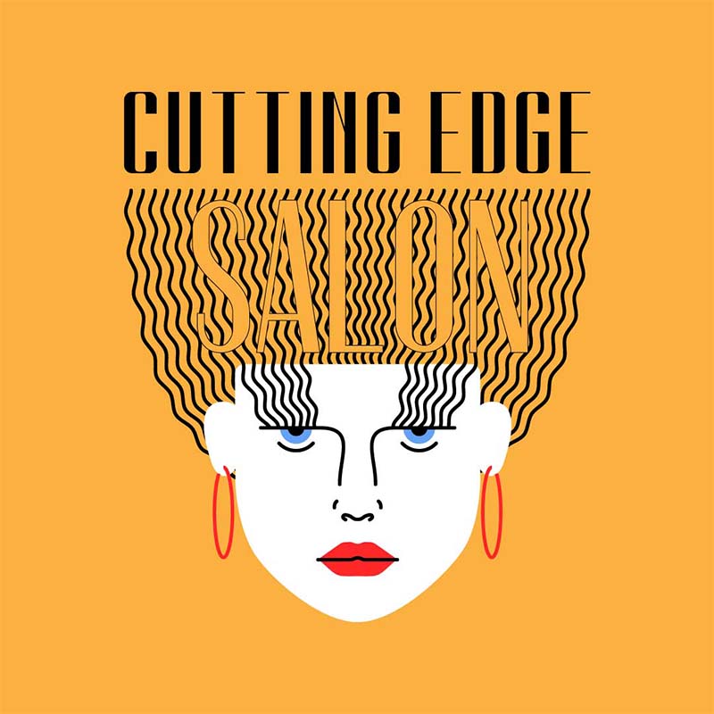 hair salon logo for cutting edge