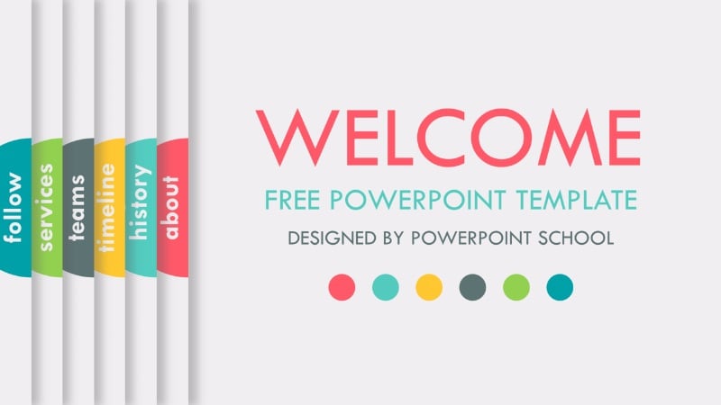 Free PowerPoint template with one moving slide concept