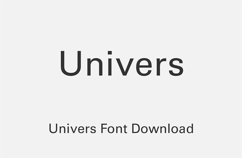 univers font