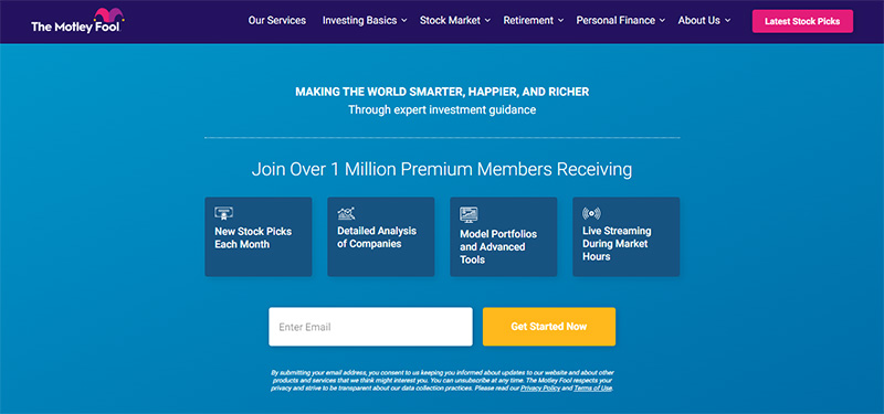 stock website example