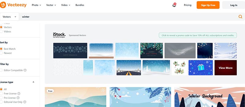 vector website for images