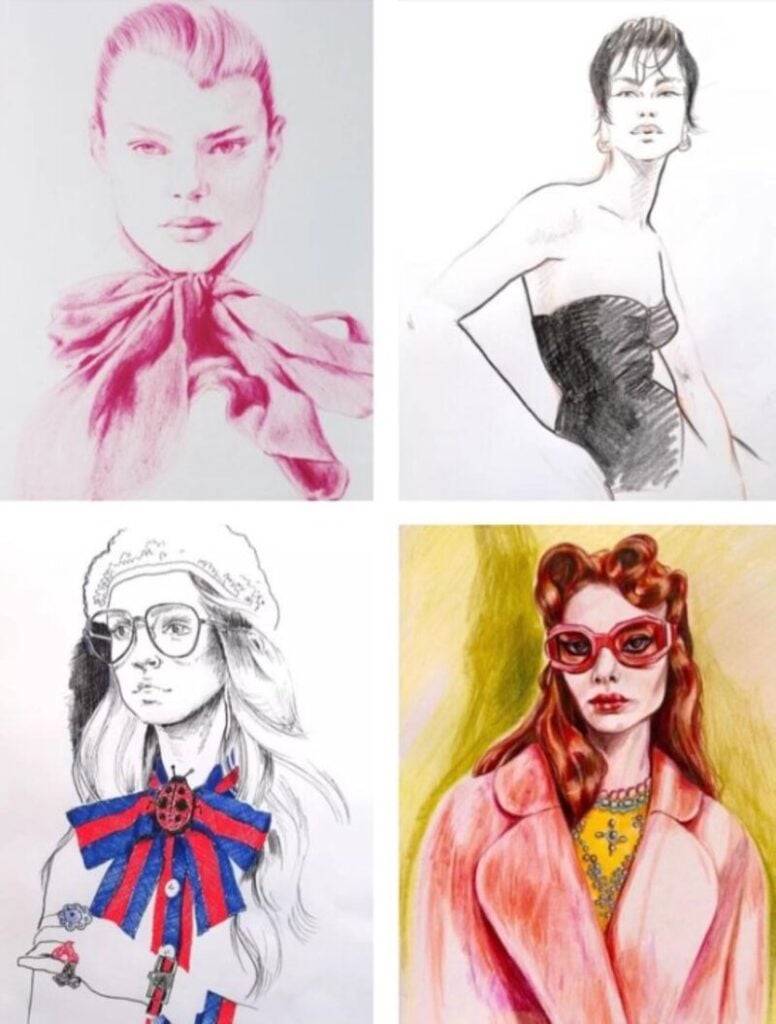 Fashion illustration style