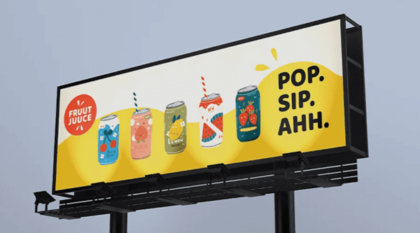 Photo of a Fruut Juice billboard