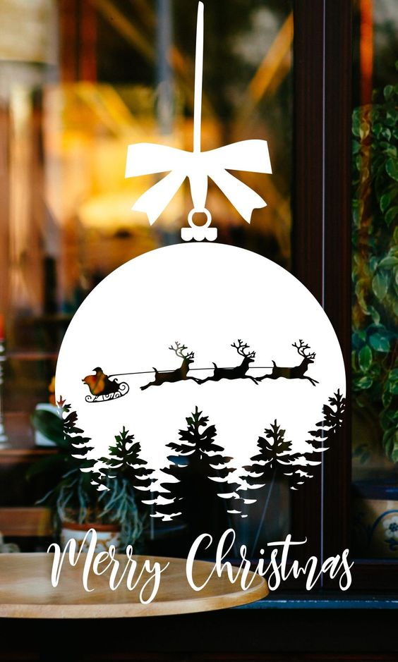 merry christmas window decal