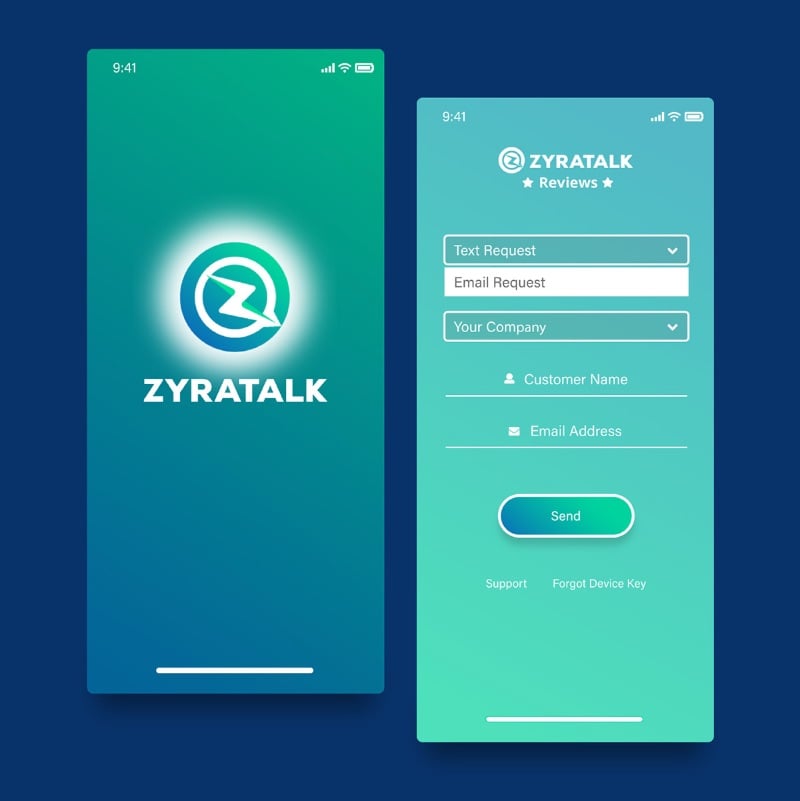 Teal mobile app design by Penji