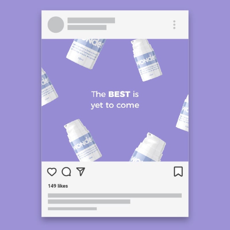 Purple Instagram ad created by Penji