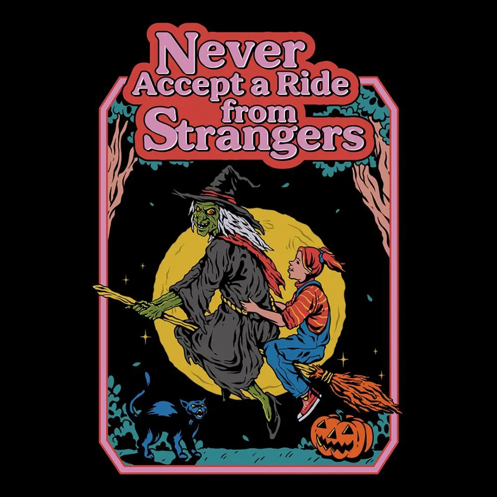 Illustration – Never accept a ride from a stranger