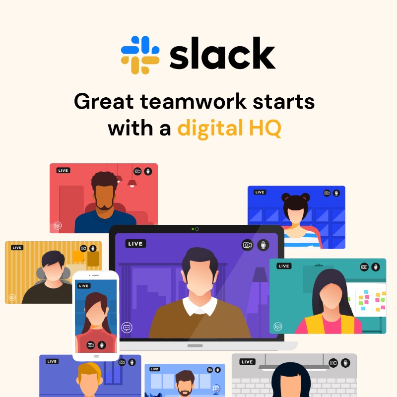Slack chat Facebook ad template