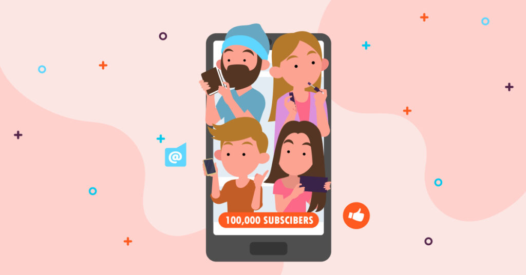 illustration of influencers