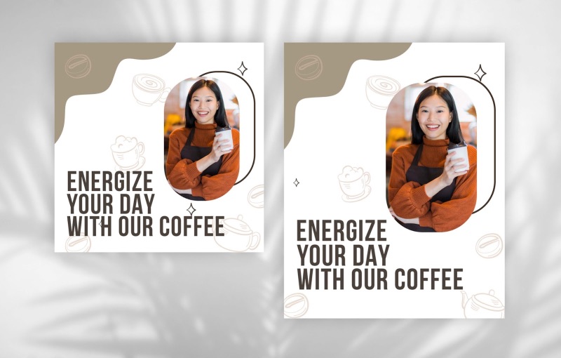 Coffee shop Facebook ad template