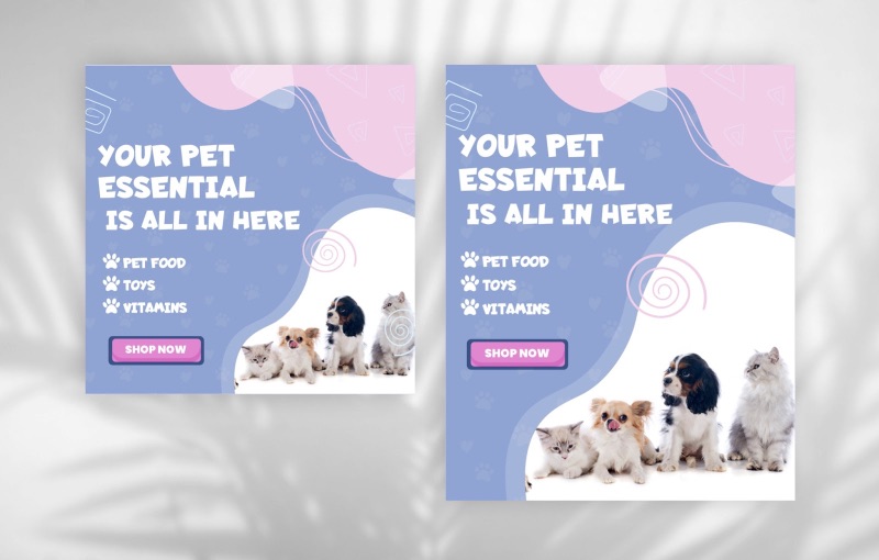 Pet shop Facebook ad template