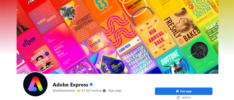 Facebook page design example