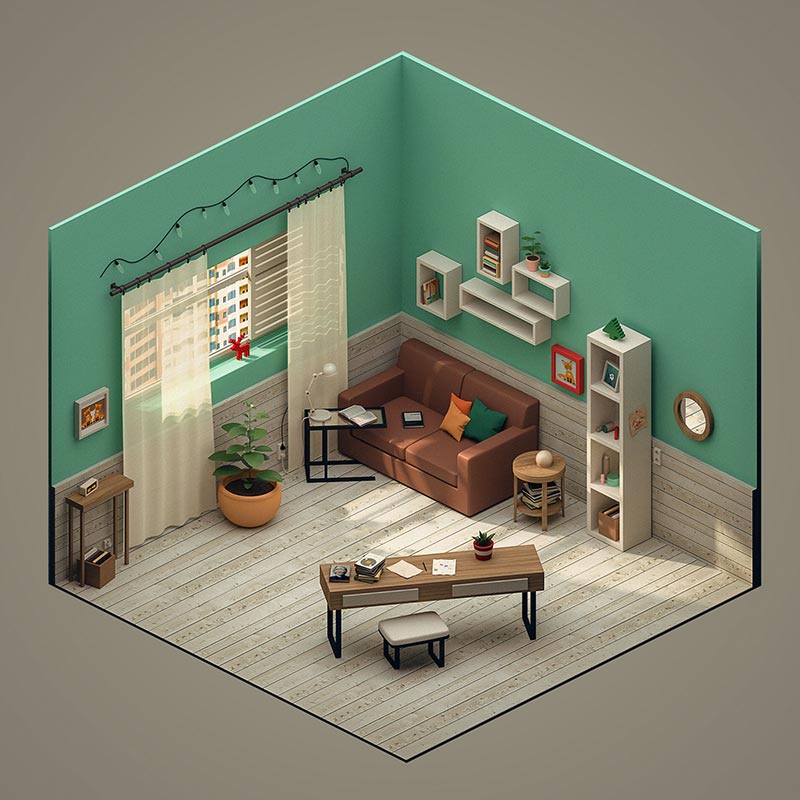 isometric illustration sample