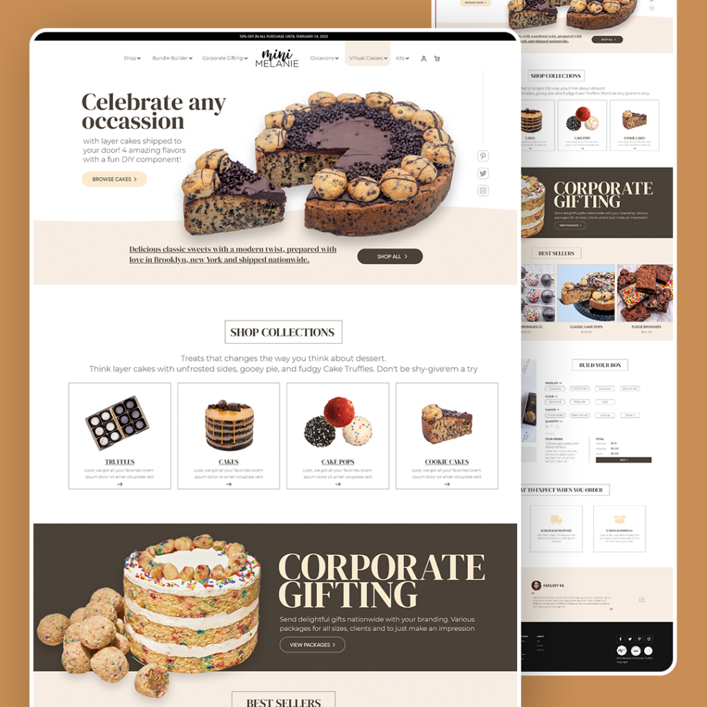 website design by penji dessert company