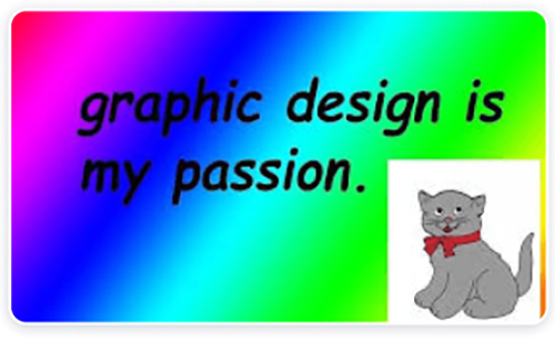 rainbow colored ugly design with a cat on it