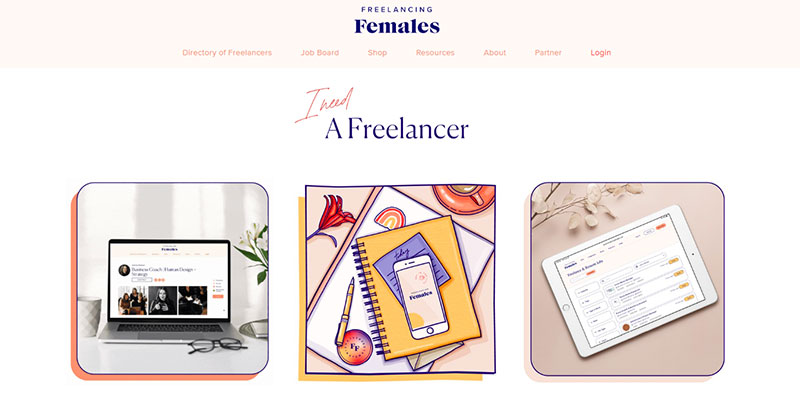 website designer freelance platform example