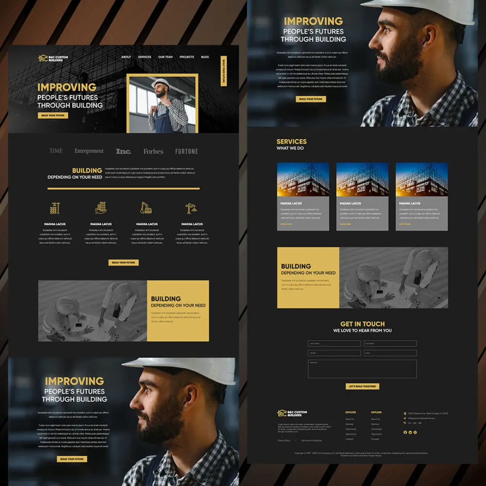 B&C Custom Builders – UX/UI