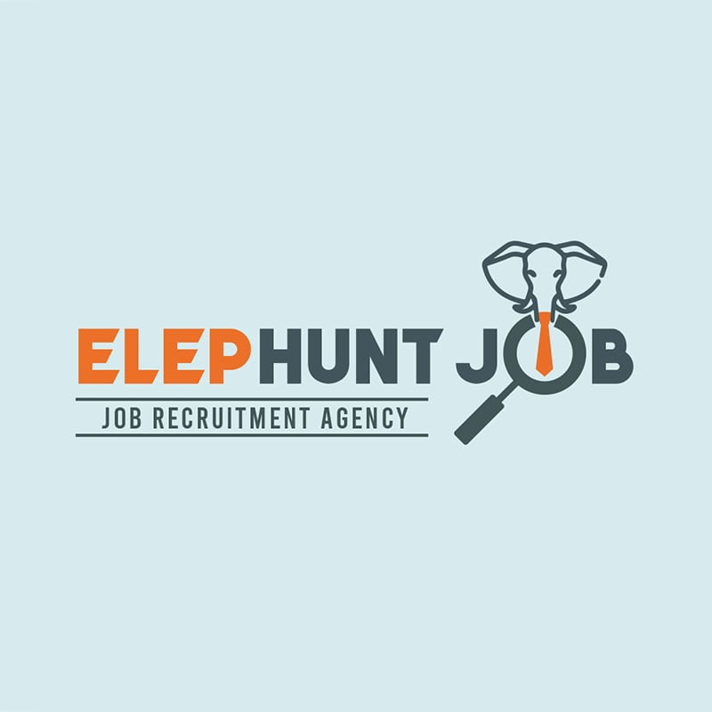 elephant logo design example by Penji