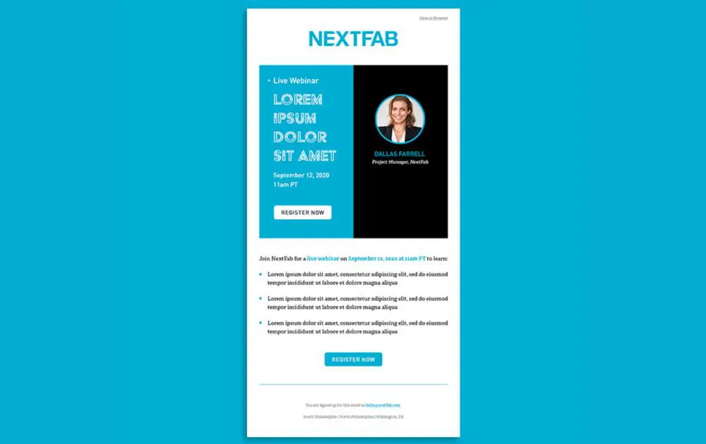 email design from Nextfab