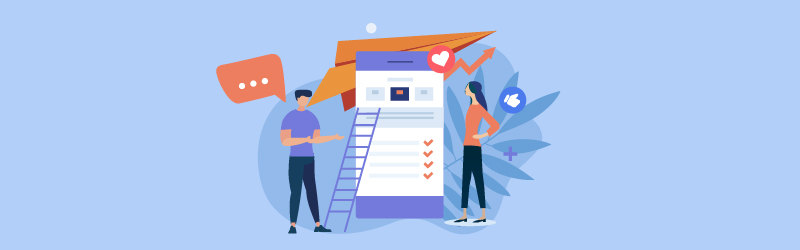illustration of Facebook marketers
