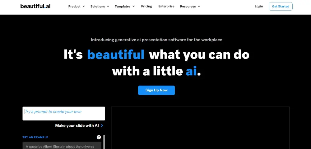 beautiful ai homepage