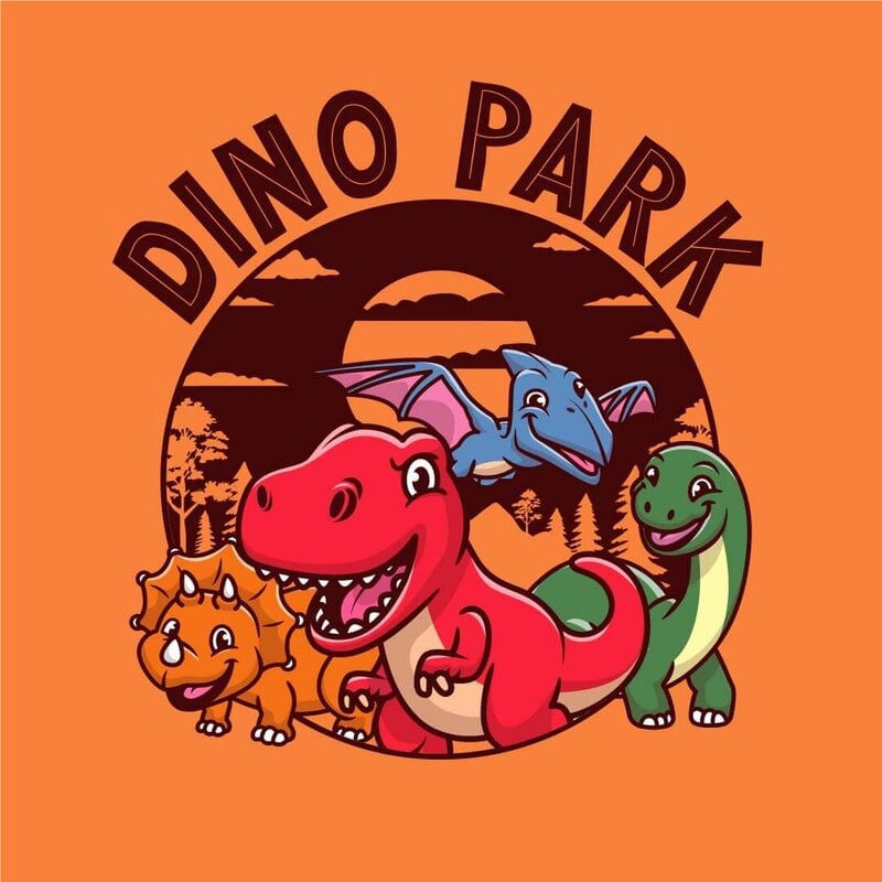 red dinosaur logo